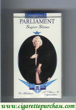 Parliament Super Slims design with Marlin Monro 100s soft box cigarettes